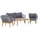 Venture Design Chania Loungesett, 1 Bord inkl. 2 Stolar & 1 Soffor