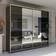 Sliding Wardrobes 4u Sweden High Gloss Black Wardrobe 203x220cm