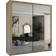 Sliding Wardrobes 4u Double Sliding Mirror Oak Wardrobe 150x217cm