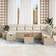 vidaXL Trädgårdsoffset 9 pcs Beige 55 x 62 x 69 cm Modulsoffa