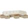 vidaXL Garden Set 9 Pcs Beige 55 x 62 x 69 cm Modular Sofa