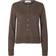 Selected Merinoull Stickad Kofta SLFTHEA LS Knit - Brun