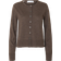 Selected Merinoull Stickad Kofta SLFTHEA LS Knit - Brun