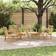 vidaXL Garden Sofa 5 pcs Natural Solid Teak Wood Brown Outdoor Lounge Set