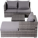 OutSunny 860-091V70 - Grey Outdoor Lounge Set, 1 Table incl. 2 Sofas