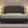 Yaheetech Upholstered Bed Frame with with Diamond Dark Grey 141x195cm