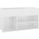 vidaXL Engineered Wood Bench High Gloss White Shoe Rack 80x45cm