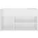vidaXL Engineered Wood Bench High Gloss White Shoe Rack 80x45cm