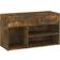 vidaXL Engineered Wood Bench Smoked Oak Shoe Rack 80x45cm