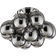 By Rydéns Gross Smoke Gray Ceiling Flush Light ∅ 30cm