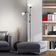 Brilliant Spari White/Black Floor Lamp 180cm