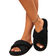 Shein Women's Cross Strap Slippers - Black