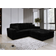 Luxury Life Giovanni Luxe Black Sofa 235cm 3 Seater