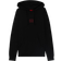 HUGO BOSS Laze Stretch Cotton Hoodie with Logo Print - Black