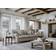 Flora Glory Beige Sofa 212cm 3 Seater