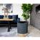 House Nordic Gamby Black Pouffe 43cm