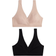 H&M Mama Cotton Nursing Bras 2-pack - Beige/Black (1266750002)
