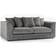 Furnishings For Less UK Luxor Jumbo Cord Grey Sofa 212cm 3 Seater
