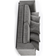 Furnishings For Less UK Luxor Jumbo Cord Grey Sofa 212cm 3 Seater