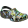 Crocs Classic Painted Floral Clogs - Black Sand