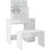 vidaXL 3114119 Glossy White Dressing Table 35x86.5cm 2pcs