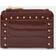 Accessorize Gold Patent Croc Stud Purse - Burgundy