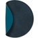 Lind DNA Nupo Circle Reversible Midnight Blue-Petrol Coaster 10cm