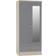 SECONIQUE Nevada Grey Gloss/Light Oak Wardrobe 78x182.5cm