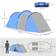 OutSunny 2 - 3 Person Tunnel Tent With 1 Bedroom - Blue