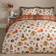 OHS Autumnal Novelty Checked Reversible Duvet Cover Multicolour, White (200x200cm)