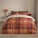 OHS Autumnal Novelty Checked Reversible Duvet Cover Multicolour, White (200x200cm)