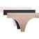 Lululemon UnderEase String 3er-Pack Frauen - Black/Blissful Pink/Nutmeg