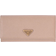 Prada Large Saffiano Leather Wallet - Powder Pink