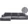 Beliani Lofoten Dark Grey Sofa 350cm 4 Seater