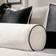 OHS Matte Bolster Complete Decoration Pillows Beige, Black (46x20cm)