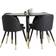 Venture Home Dipp Spisegruppe 115 cm Rund med 4 Velvet Stoler Spisegruppe 115cm 5st