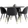 Venture Home Dipp Spisegruppe 115 cm Rund med 4 Velvet Stoler Spisegruppe 115cm 5st