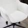 Furniture One Boucle Fabric White Office Chair 88cm