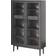 Caso 700 Without LED Black Stained Oak Glass Cabinet 123x191cm