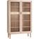 Caso 700 Without LED White Oiled Oak Glass Cabinet 123x191cm
