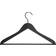 Hay Soft Coat Slim W Bar Black Hanger 44cm 4pcs