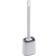 Living and Home Flexible Silicone Toilet Brush and Holder with Detachable Handle