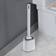 Living and Home Flexible Silicone Toilet Brush and Holder with Detachable Handle
