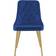 Venture Design Velvet Deluxe Blue/Brass Kitchen Chair 89cm 2pcs