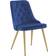 Venture Design Velvet Deluxe Blue/Brass Kitchen Chair 89cm 2pcs
