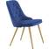 Venture Design Velvet Deluxe Blue/Brass Kitchen Chair 89cm 2pcs