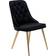 Venture Design Velvet Deluxe Black/Brass Kitchen Chair 89cm 2pcs
