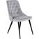 Venture Design Velvet Deluxe Light Grey/Black Kitchen Chair 89cm 2pcs