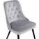 Venture Design Velvet Deluxe Light Grey/Black Kitchen Chair 89cm 2pcs