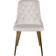 Venture Design Velvet Deluxe Beige/Brass Kitchen Chair 89cm 2pcs